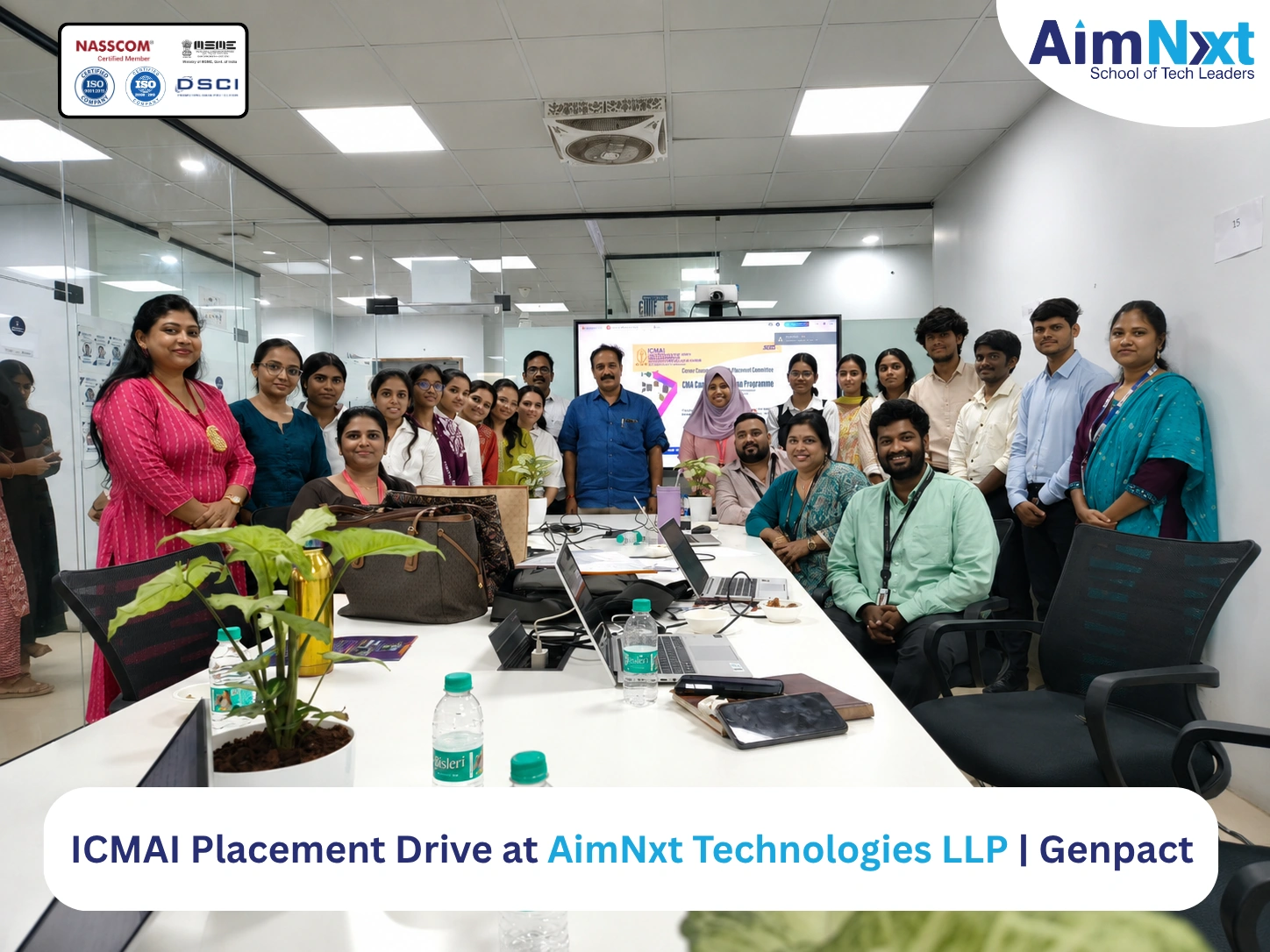 ICMAI Placement Drive selected students at AimNxt Technologies LLP with Genpact - Batch 2