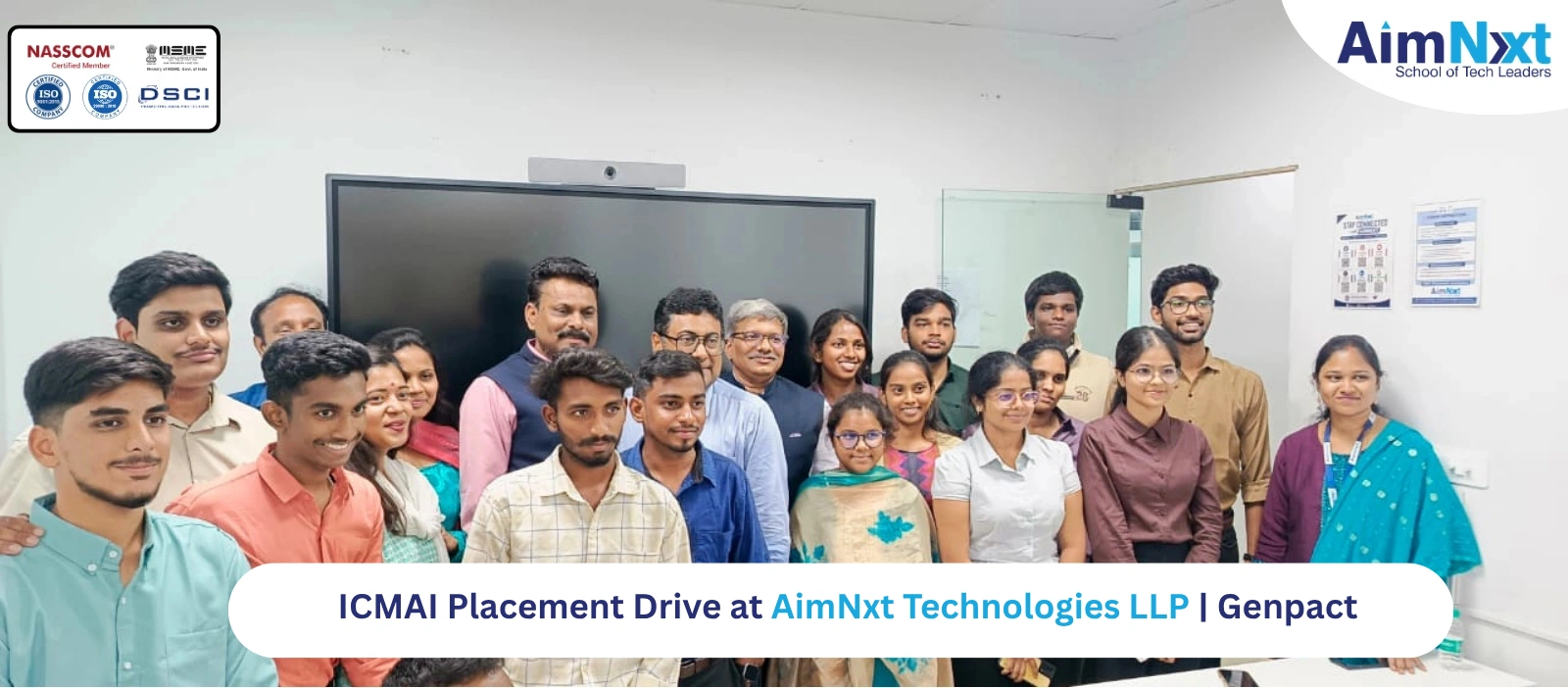 ICMAI Placement Drive selected students at AimNxt Technologies LLP with Genpact - Batch 3